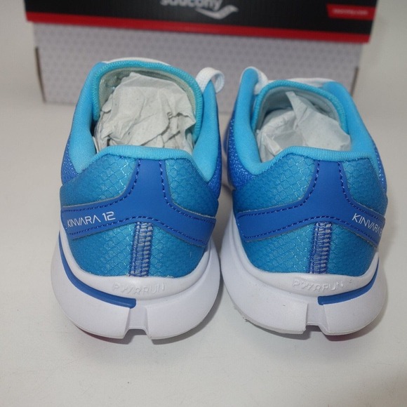 NEW Saucony Kinvara 12 Sneakers Lace Up Running Shoes Blue Pink Girl's 11 - Picture 7 of 11
